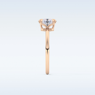 0.93 CT Solitaire & Double Prongs Engagement Ring Featuring Oval Moissanite