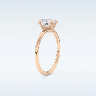 0.93 CT Solitaire & Double Prongs Engagement Ring Featuring Oval Moissanite