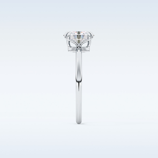 0.93 CT Solitaire & Double Prongs Engagement Ring Featuring Oval Moissanite