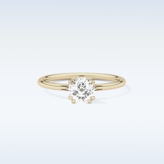 1.04 CT Solitaire & Double Prongs Engagement Ring Featuring Cushion Moissanite