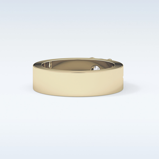 Beautiful Solitaire Wedding Band with 0.59 CT Round Cut Moissanite