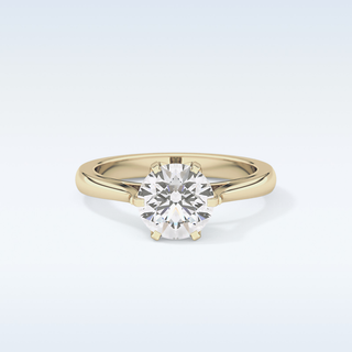 Stunning 1.62 CT Cathedral Solitaire Engagement Ring Featuring Round Moissanite