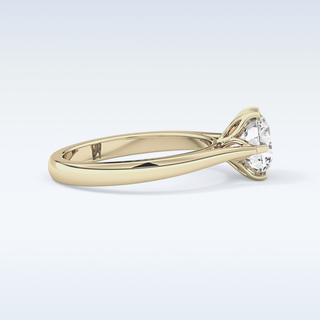 Stunning 1.62 CT Cathedral Solitaire Engagement Ring Featuring Round Moissanite