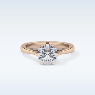 Stunning 1.62 CT Cathedral Solitaire Engagement Ring Featuring Round Moissanite