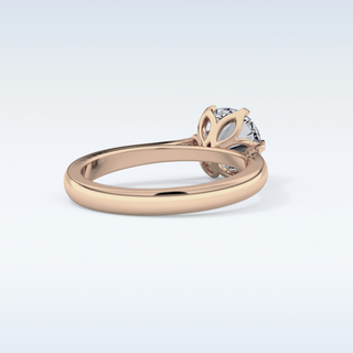 Stunning 1.62 CT Cathedral Solitaire Engagement Ring Featuring Round Moissanite