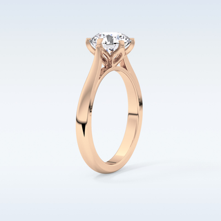 Stunning 1.62 CT Cathedral Solitaire Engagement Ring Featuring Round Moissanite
