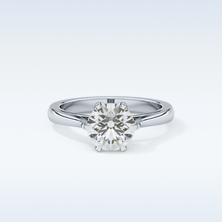 Stunning 1.62 CT Cathedral Solitaire Engagement Ring Featuring Round Moissanite