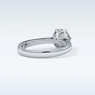 Stunning 1.62 CT Cathedral Solitaire Engagement Ring Featuring Round Moissanite