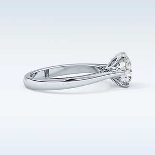 Stunning 1.62 CT Cathedral Solitaire Engagement Ring Featuring Round Moissanite