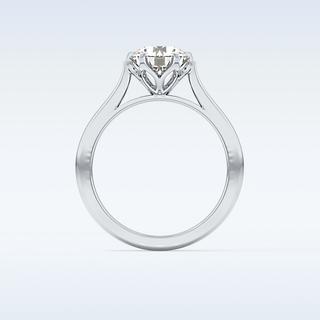 Stunning 1.62 CT Cathedral Solitaire Engagement Ring Featuring Round Moissanite
