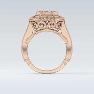 3.29 CT Cluster Engagement Ring Featuring Round Moissanite