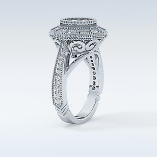 3.29 CT Cluster Engagement Ring Featuring Round Moissanite