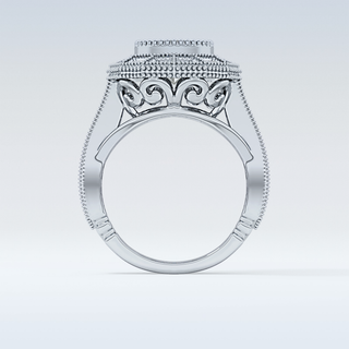 3.29 CT Cluster Engagement Ring Featuring Round Moissanite