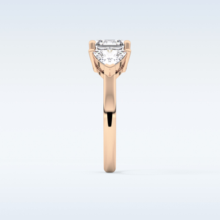 Elegant 1.78 CT Three Stones Engagement Ring Featuring Emerald Moissanite