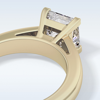 Beautiful 2.15 CT Solitaire Engagement Ring Featuring Princess Moissanite