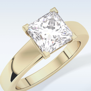 Beautiful 2.15 CT Solitaire Engagement Ring Featuring Princess Moissanite