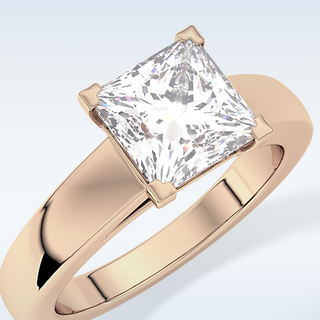 Beautiful 2.15 CT Solitaire Engagement Ring Featuring Princess Moissanite