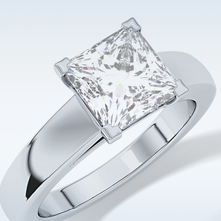Beautiful 2.15 CT Solitaire Engagement Ring Featuring Princess Moissanite