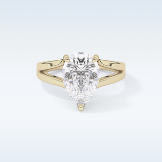 Stunning 3.15 CT Solitaire Engagement Ring Featuring Pear Moissanite