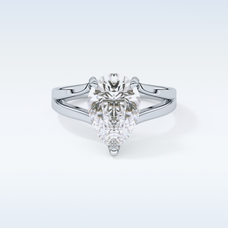 Stunning 3.15 CT Solitaire Engagement Ring Featuring Pear Moissanite