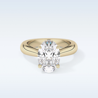 Stunning 3.09 CT Solitaire Engagement Ring Featuring Oval Moissanite
