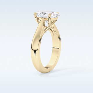 Stunning 3.09 CT Solitaire Engagement Ring Featuring Oval Moissanite