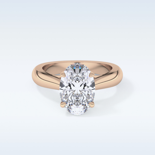 Stunning 3.09 CT Solitaire Engagement Ring Featuring Oval Moissanite
