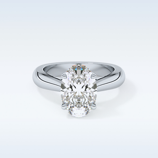 Stunning 3.09 CT Solitaire Engagement Ring Featuring Oval Moissanite