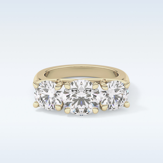 Elegant 1.92 CT Three Stones Engagement Ring Featuring Round Moissanite