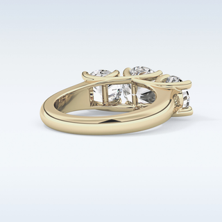 Elegant 1.92 CT Three Stones Engagement Ring Featuring Round Moissanite