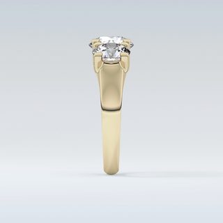 Elegant 1.92 CT Three Stones Engagement Ring Featuring Round Moissanite