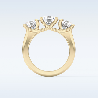 Elegant 1.92 CT Three Stones Engagement Ring Featuring Round Moissanite