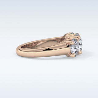 Elegant 1.92 CT Three Stones Engagement Ring Featuring Round Moissanite
