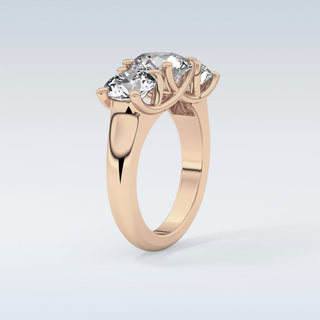 Elegant 1.92 CT Three Stones Engagement Ring Featuring Round Moissanite