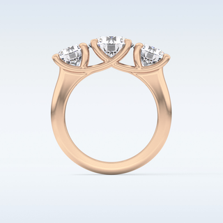 Elegant 1.92 CT Three Stones Engagement Ring Featuring Round Moissanite