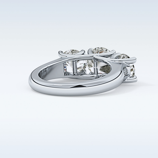 Elegant 1.92 CT Three Stones Engagement Ring Featuring Round Moissanite