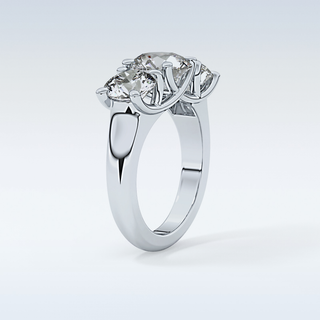 Elegant 1.92 CT Three Stones Engagement Ring Featuring Round Moissanite