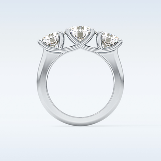 Elegant 1.92 CT Three Stones Engagement Ring Featuring Round Moissanite