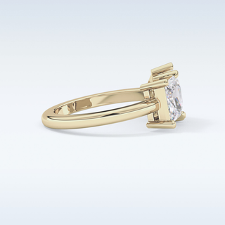 Stunning 2.38 CT Two Stone Engagement Ring Featuring Pear & Princess Moissanite