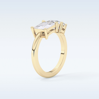 Stunning 2.38 CT Two Stone Engagement Ring Featuring Pear & Princess Moissanite