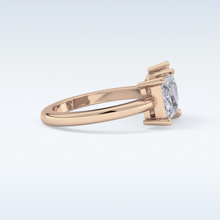 Stunning 2.38 CT Two Stone Engagement Ring Featuring Pear & Princess Moissanite