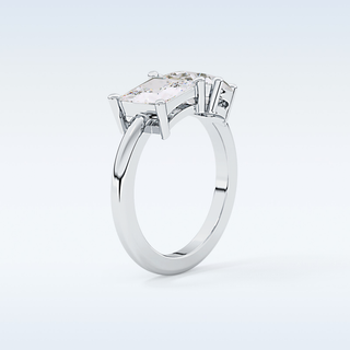 Stunning 2.38 CT Two Stone Engagement Ring Featuring Pear & Princess Moissanite