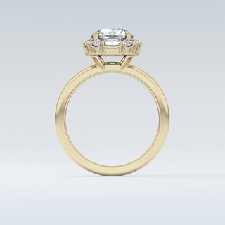 1.56 CT Cluster Engagement Ring Featuring Round Moissanite