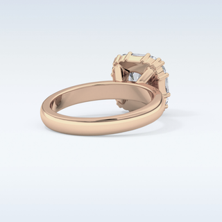 1.56 CT Cluster Engagement Ring Featuring Round Moissanite