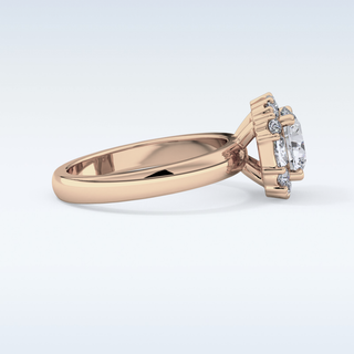 1.56 CT Cluster Engagement Ring Featuring Round Moissanite