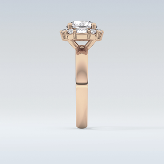 1.56 CT Cluster Engagement Ring Featuring Round Moissanite