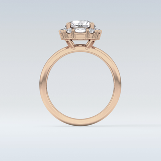 1.56 CT Cluster Engagement Ring Featuring Round Moissanite