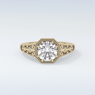Stunning 1.92 CT Solitaire Engagement Ring Featuring Round Moissanite
