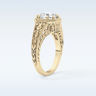 Stunning 1.92 CT Solitaire Engagement Ring Featuring Round Moissanite