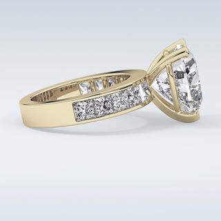6.63 CT Pave Engagement Ring Featuring Heart Moissanite